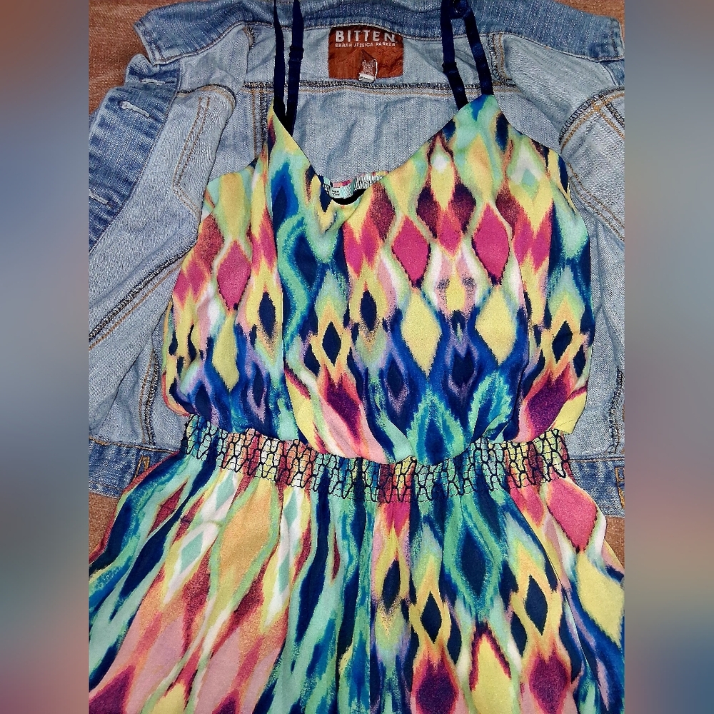 Maurices Multicolor Patterned Romper - image 6